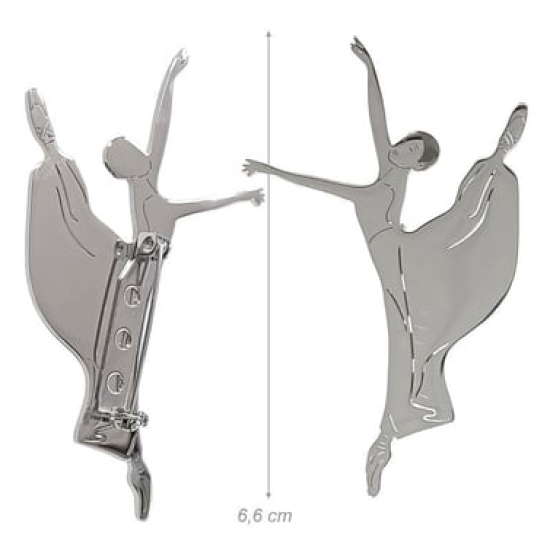 Çelik Balerin Broş 2