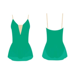 Gymo Dancewear Bale Mayosu Royal Etekli Yeşil