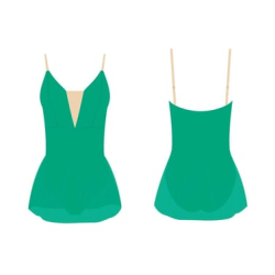 Gymo Dancewear Bale Mayosu Royal Etekli Yeşil