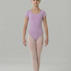 Gymo Dancewear Bale Mayosu Studio Basic Kısa Kol Koton Lila