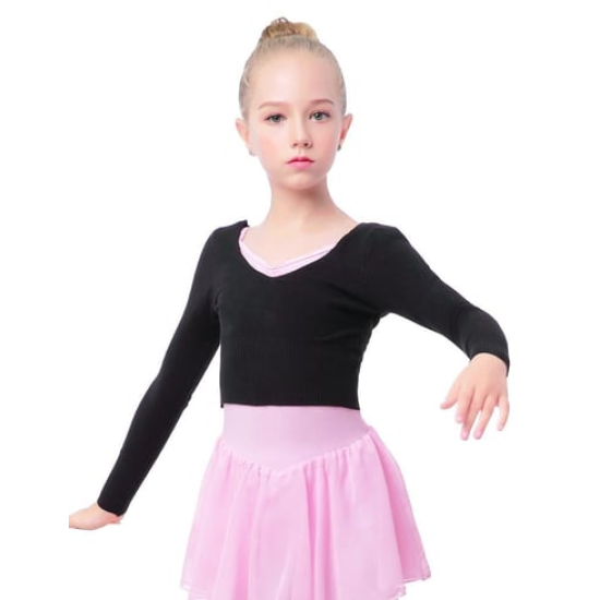 Gymo Dancewear Warm Up Üst Astra Junior Siyah