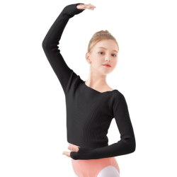 Gymo Dancewear Warm Up Üst Woolie Junior Siyah