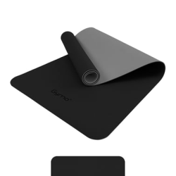 Gymo Ekolojik 6mm TPE Yoga Matı Pilates Minderi Diz Dirsek Koruyucu Matlı Set Siyah