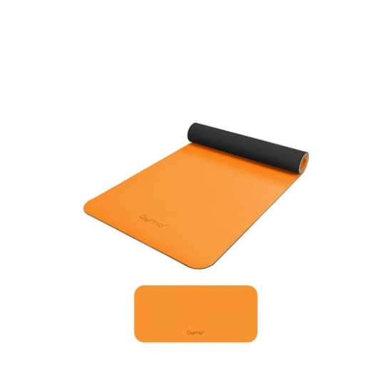 Gymo Ekolojik 6mm TPE Yoga Matı Pilates Minderi Diz Dirsek Koruyucu Matlı Set Turuncu