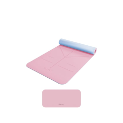Gymo Hizalamalı 6mm TPE Yoga Matı Pilates Minderi Diz Dirsek Koruyucu Matlı Set Pembe