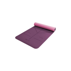 Gymo Hizalamalı 6mm TPE Yoga Matı Pilates Minderi Mürdüm
