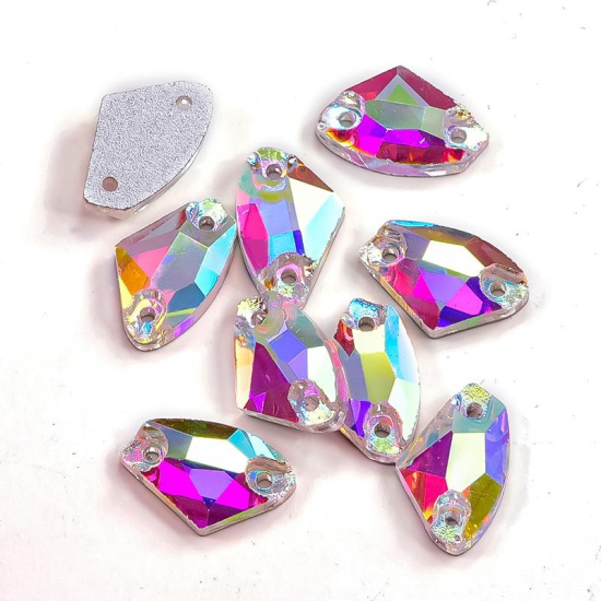 Gymo Premium Dikme Kristal AX Shape 12*19mm Crystal AB 28 Ad.