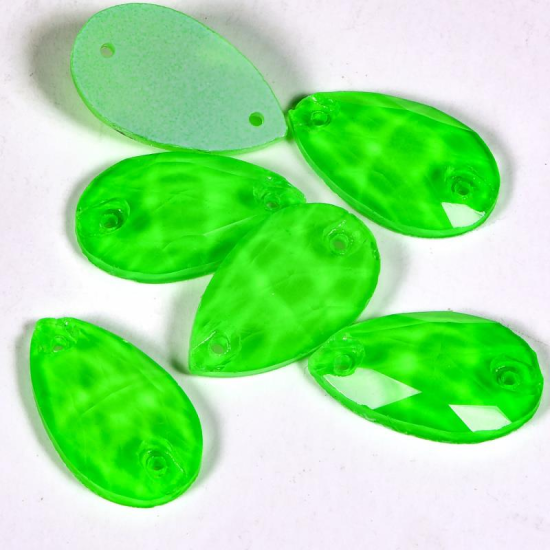 Gymo Premium Dikme Kristal Teardrop 10.5*18mm N02 Emerald Neon 28 Ad.
