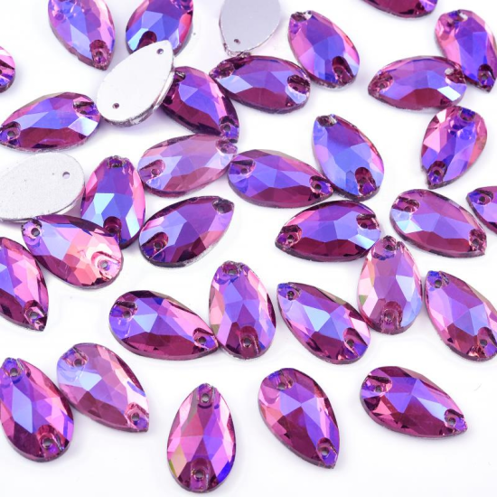 Gymo Premium Dikme Kristal Teardrop 10.5*18mm P43 Light Amethyst AB 28 Ad.