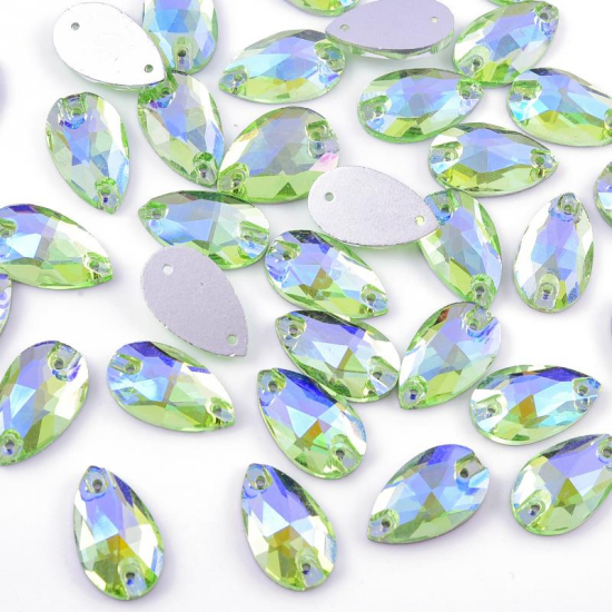 Gymo Premium Dikme Kristal Teardrop 10.5*18mm P47 Light Peridot AB 28 Ad.