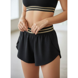 Gymo Sports Black Line Şort Siyah