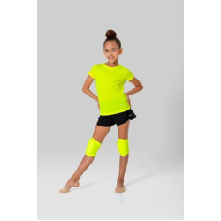 Gymo Sports İçlikli Paraşüt Şort Siyah x Fosforlu Sarı