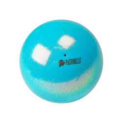 Pastorelli High Vision Ball 18cm Simli Ritmik Cimnastik Topu Light Blue
