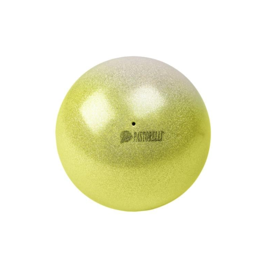 Pastorelli High Vision Shaded Ball 18cm Simli Ritmik Cimnastik Topu Silver/Yellow
