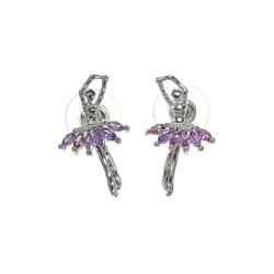 Taşlı Balerin Küpe Lila GRDB30197-4