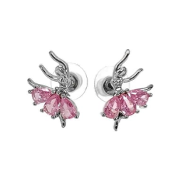 Taşlı Balerin Küpe Pembe GRDB30198-2